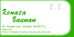 renata bauman business card